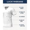 Lucky Brand Men’s Undershirt – 3 Pack Basic Short Sleeve T-Shirts – Cotton Crewneck and V-Neck Undershirts for Men (S-XL)(All White- Vneck)