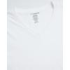 Lucky Brand Men’s Undershirt – 3 Pack Basic Short Sleeve T-Shirts – Cotton Crewneck and V-Neck Undershirts for Men (S-XL)(All White- Vneck)