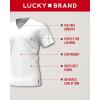 Lucky Brand Men’s Undershirt – 3 Pack Slim Fit Short Sleeve Mens T-Shirts (S-XL)(V White)