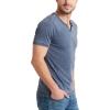 Lucky Brand Mens Venice Burnout Notch Neck Tee Shirt(American Navy)
