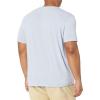 Lucky Brand Mens Venice Burnout Notch Neck Tee Shirt(Blue Fog)
