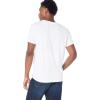 Lucky Brand Mens Venice Burnout Notch Neck Tee Shirt(Bright White)