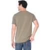Lucky Brand Mens Venice Burnout Notch Neck Tee Shirt(Dark Olive)