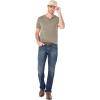 Lucky Brand Mens Venice Burnout Notch Neck Tee Shirt(Dark Olive)