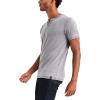 Lucky Brand Mens Venice Burnout Notch Neck Tee Shirt(Frost Grey)