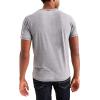 Lucky Brand Mens Venice Burnout Notch Neck Tee Shirt(Frost Grey)
