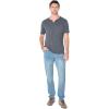Lucky Brand Mens Venice Burnout Notch Neck Tee Shirt(Jet Black)