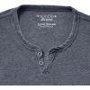 Lucky Brand Mens Venice Burnout Notch Neck Tee Shirt(Jet Black)