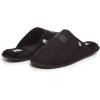 Lucky Brand Micro-Suede Scuff Indoor Slippers for Men with Plush Lining(Black)