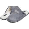 Lucky Brand Micro-Suede Scuff Indoor Slippers for Men with Plush Lining(Grey)