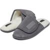 Lucky Brand Micro-Suede Scuff Indoor Slippers for Men with Plush Lining(Grey Flap)