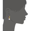 Lucky Brand Real Gold Plated, Imitation Pearl Drop Dangle Earrings