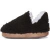 Lucky Brand Toddler Boys Non Slip Sherpa A-Line Home Slippers, Kids Rubber Sole Indoor House Shoes Bedroom Slipper, Size 5-10(Black)