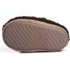 Lucky Brand Toddler Boys Non Slip Sherpa A-Line Home Slippers, Kids Rubber Sole Indoor House Shoes Bedroom Slipper, Size 5-10(Black)