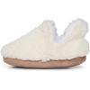 Lucky Brand Toddler Girls Sherpa Bedroom Slippers, Non Slip A-line House Shoes, Little Kids Comfy Indoor Slipper, Sizes 5-10(Ivory)