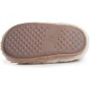 Lucky Brand Toddler Girls Sherpa Bedroom Slippers, Non Slip A-line House Shoes, Little Kids Comfy Indoor Slipper, Sizes 5-10(Ivory)