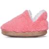 Lucky Brand Toddler Girls Sherpa Bedroom Slippers, Non Slip A-line House Shoes, Little Kids Comfy Indoor Slipper, Sizes 5-10(Pink)
