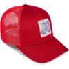 Lucky Brand Trucker Hat | Snapback | Adjustable | Mesh Back | Baseball Cap | Golf | Fishing | American Heritage(Clover Patch – Red)