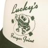 Lucky Brand Trucker Hat | Snapback | Adjustable | Mesh Back | Retro | Baseball Cap | Golf | Fishing | American Heritage(Burger Joint – Olive)