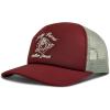 Lucky Brand Trucker Hat | Snapback | Adjustable | Mesh Back | Retro | Baseball Cap | Golf | Fishing | American Heritage(Lucky Rose – Red)
