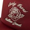 Lucky Brand Trucker Hat | Snapback | Adjustable | Mesh Back | Retro | Baseball Cap | Golf | Fishing | American Heritage(Lucky Rose – Red)