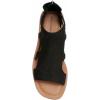 Lucky Brand Women’s Bartega Gladiator Sandal Flat(Black)