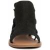 Lucky Brand Women’s Bartega Gladiator Sandal Flat(Black)