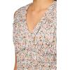 Lucky Brand Women’s Broomstick Button Front Mini Dress(Blue Floral)