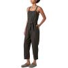 Lucky Brand Womens Button Front Jumpsuit(Raven)
