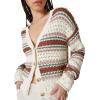 Lucky Brand Women’s Button Front Knit Cardigan(Sequoia Brown Multi)