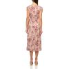Lucky Brand Women’s Cinched Pleated Button Down Midi Dress(Pink Floral)
