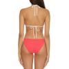 Lucky Brand Women’s Clear Lines Reversible Triangle Top and Tie Side Bottom Bikini Set, Adjustable, Two Piece Swimsuits(Paprika)