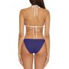 Lucky Brand Women’s Clear Lines Reversible Triangle Top and Tie Side Bottom Bikini Set, Adjustable, Two Piece Swimsuits(Starry Night)