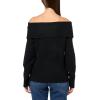 Lucky Brand Women’s Cloud Soft Off The Shoulder Sweater(Dark Black)
