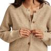 Lucky Brand Women’s Cloudsoft Crew Neck Cardigan(Oatmeal Heather)