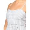 Lucky Brand Women’s Corset Poplin Midi Dress(Blue Stripe)