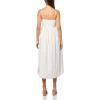 Lucky Brand Women’s Corset Poplin Midi Dress(Bright White)