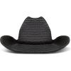 Lucky Brand Women’s Cowboy Hat | Western | Woven | Wide Brim | Adjustable | Breathable | Straw | Sun Protection(Black)