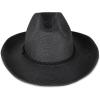Lucky Brand Women’s Cowboy Hat | Western | Woven | Wide Brim | Adjustable | Breathable | Straw | Sun Protection(Black)