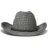 Lucky Brand Women’s Cowboy Hat | Western | Woven | Wide Brim | Adjustable | Breathable | Straw | Sun Protection(Grey)