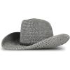Lucky Brand Women’s Cowboy Hat | Western | Woven | Wide Brim | Adjustable | Breathable | Straw | Sun Protection(Grey)