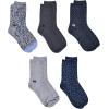 Lucky Brand Women’s Crew Socks 5Pack(Light Gray Heather)
