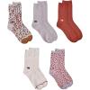 Lucky Brand Women’s Crew Socks 5Pack(Oatmeal Heather)