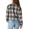 Lucky Brand Women’s Cropped Plaid Jacket(Blue Multi Plaid)