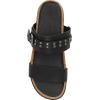 Lucky Brand Women’s Dineesa Flat Sandal(Black Leather)