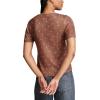 Lucky Brand Womens Dot Print Sweater Tee(Marron Dot)
