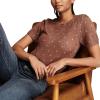 Lucky Brand Womens Dot Print Sweater Tee(Marron Dot)