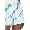 Lucky Brand Women’s Drawstring Waist Active Short(Blue Sage Tye Dye)