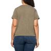 Lucky Brand Women’s Embroidered Butterfly Floral Classic Crew(Bungee Cord)