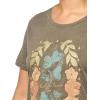 Lucky Brand Women’s Embroidered Butterfly Floral Classic Crew(Bungee Cord)